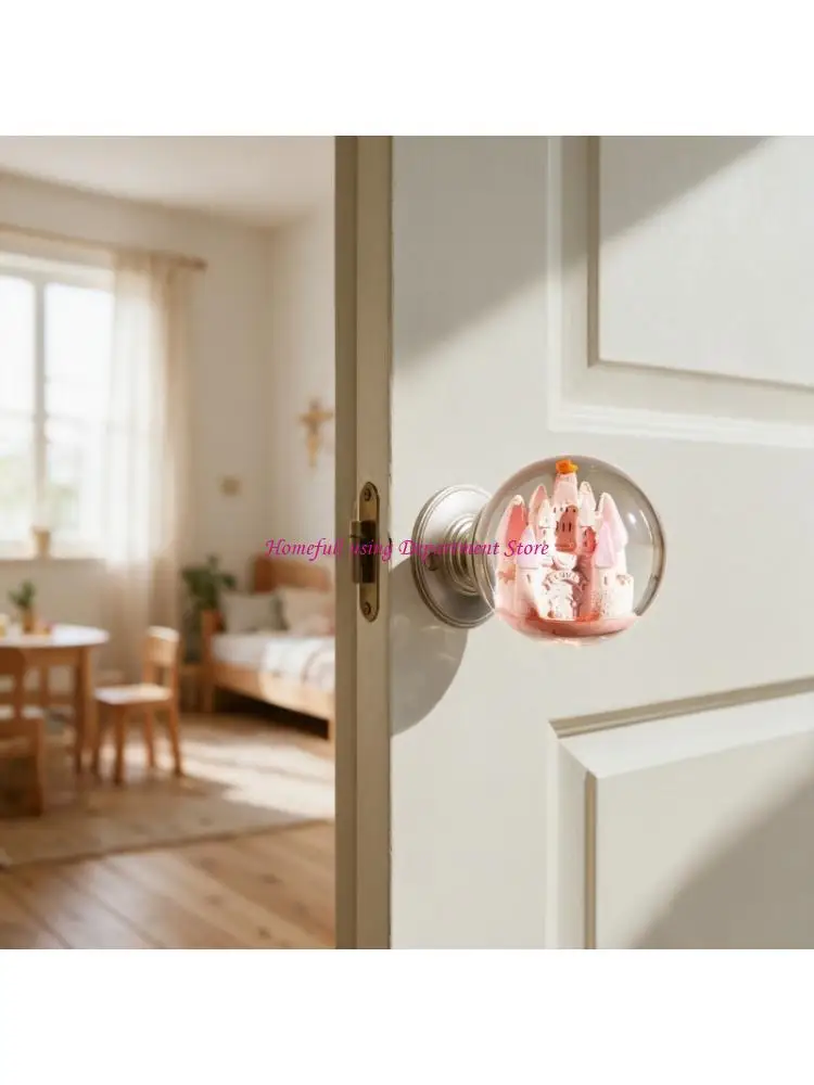 Round Hardware Handle Knob for Interior Door Use, 2.36 In Accent Pull for Wardrobe or Closet Entry for Home Use