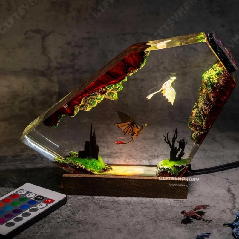 

Dragon trainer peripheral model night light ornament toothless resin lamp couple home epoxy bedroom atmosphere light