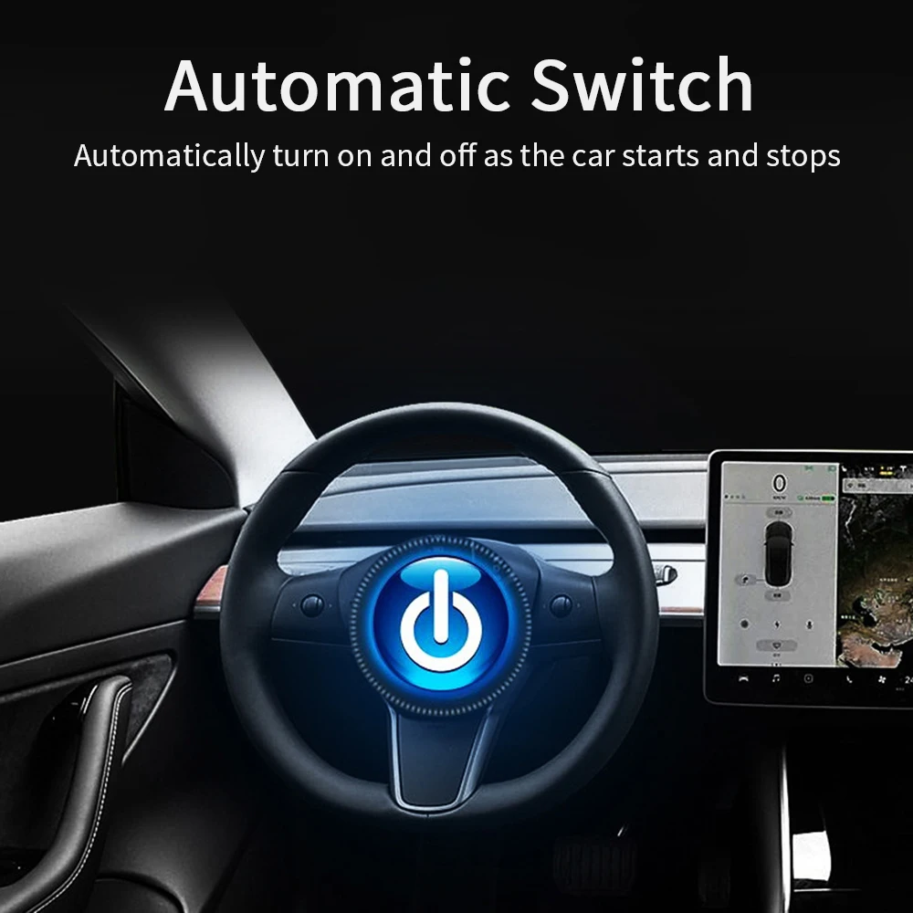 T17 Head-up Display voor Tesla Model 3Y LCD-scherm Snelheidsmeter Licht Prompt Veiligheidsalarm Rijtijd Auto Smart HUD-meter