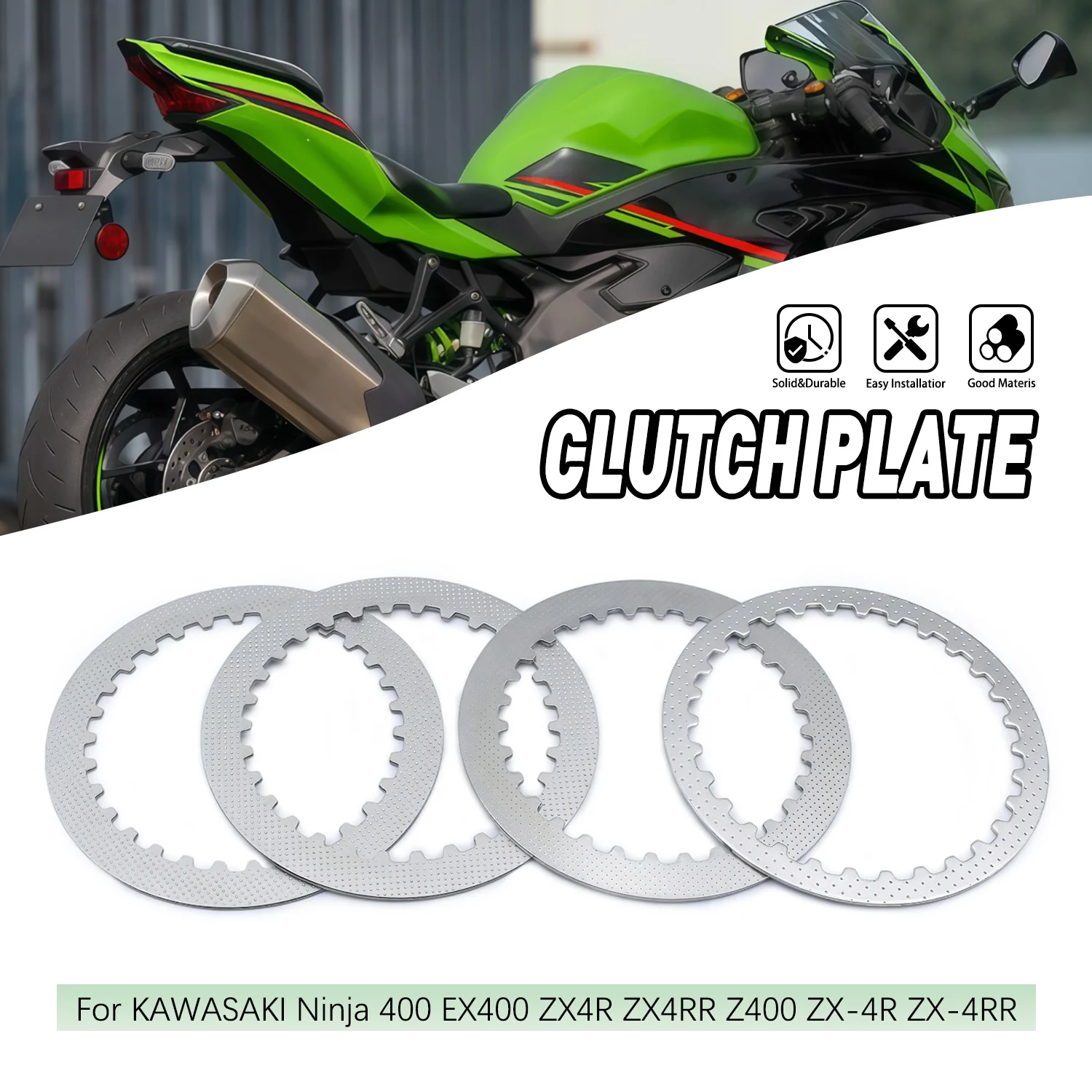 

For KAWASAKI Z400 2018-2022 NINJA 400 EX400 ZX-4R ZX-4RR ZX400RR ZX4R ZX4RR Steel Plates Clutch Plate Friction Motorcycle Part