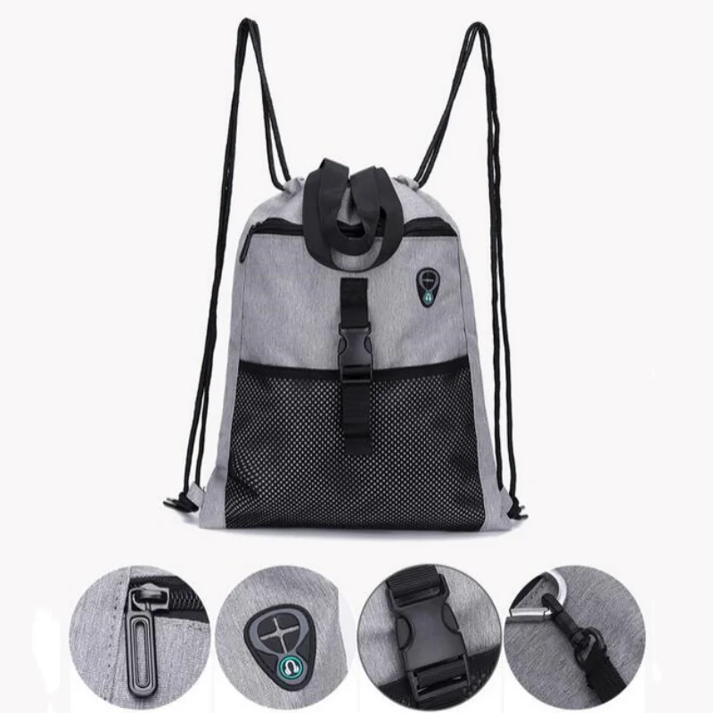 Kordel zug Fitness studio mit Taschen Sports ack mit Unisex-Griff Kordel zug Rucksack leichte Reise Strand taschen für Männer Frauen