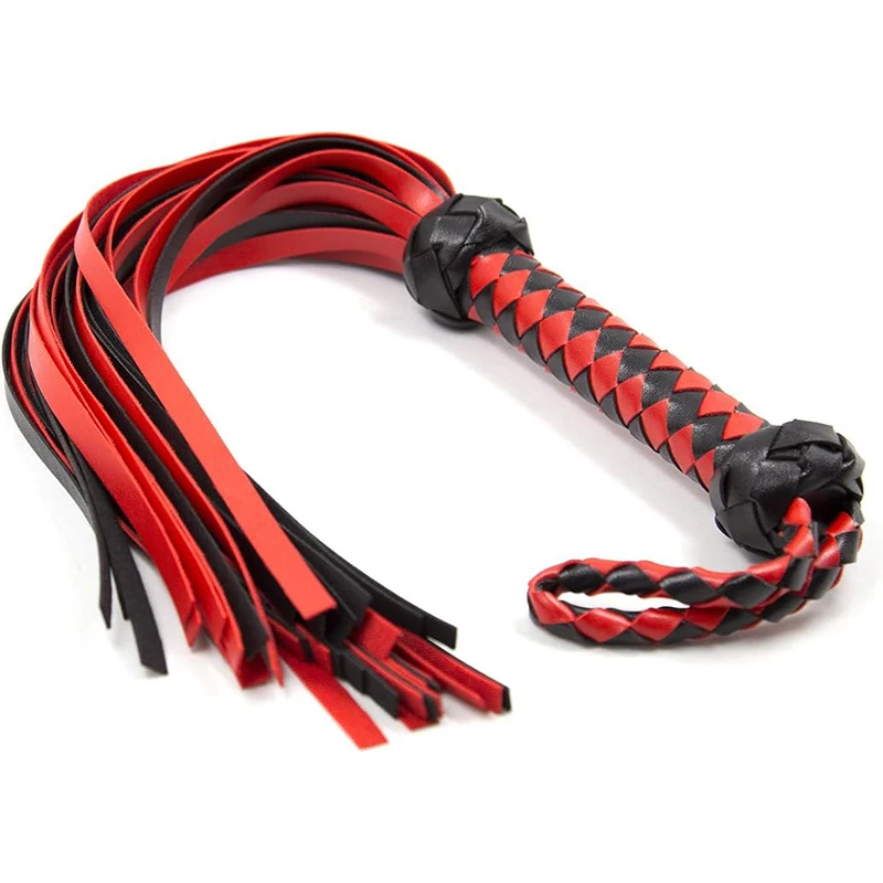 Horse Red Whip Horse Whip Riding Crop Equestrian Faux Leather Whip Horse Equipment Whip Training Horse Riding Whip