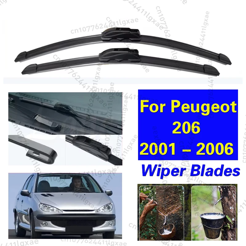 

Car Wiper Blades For Peugeot 206 2001 2002 2003 2004 2005 2006 Windshield Windscreen Front Window Blades 26"+16" Car Accessories
