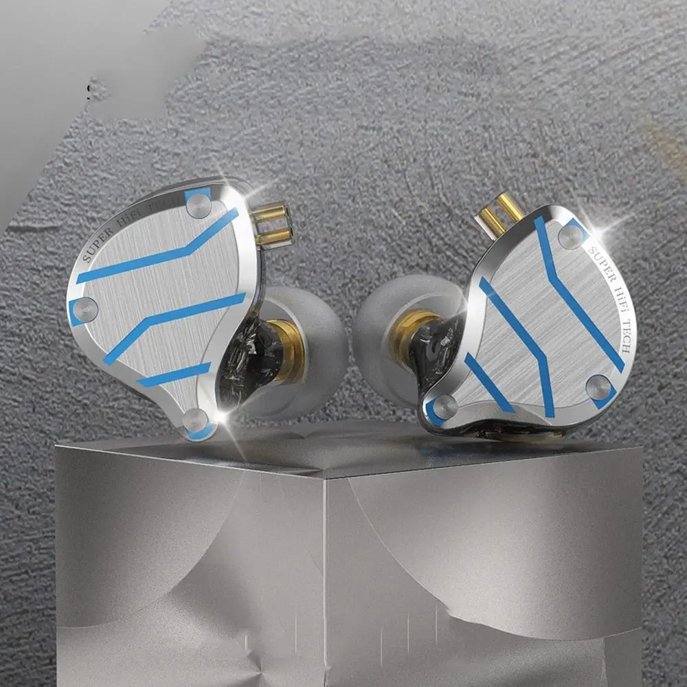 Stainless Steel Faceplate Driver In-Ear Earbuds Anti-winding 3.5mm Wired Metal Earphones Noise Isolating Compatibility