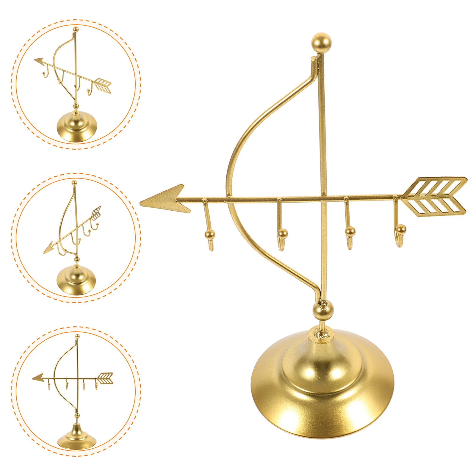 

1 pc Cupids Arrow Jewelry Holder Earring Display Stand Decorative Organizer For Ear Studs Rings Desktop Retail Shop Use Gift