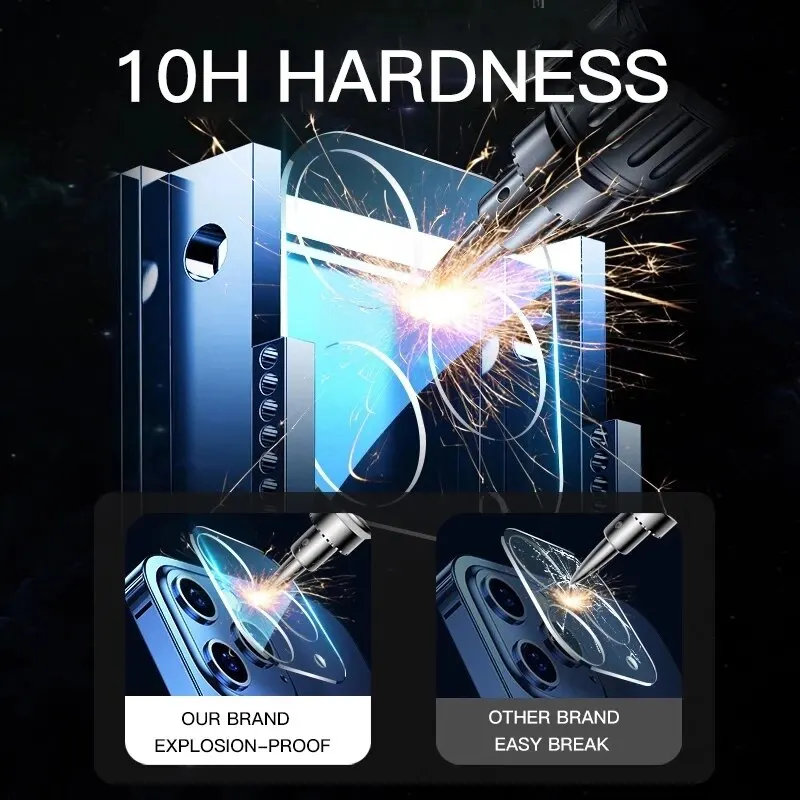 4 غطاء كامل لهاتف أيفون 14 برو ماكس XR X XS عدسة الكاميرا لهاتف أيفون 13 برو ماكس 12 11 برو برو