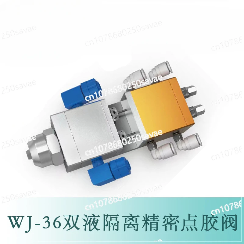 WJ-36AB Dispensing Valve, Dual Liquid Isolation, AB Dispensing Valve, Dual Pneumatic Cylinder