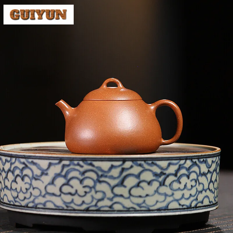 

125ml Chinese Yixing Purple Clay Teapot Kettle Small Capacity Master Handmade Tea Pot Beauty Tea Infuser Raw Ore Zisha Tea Set