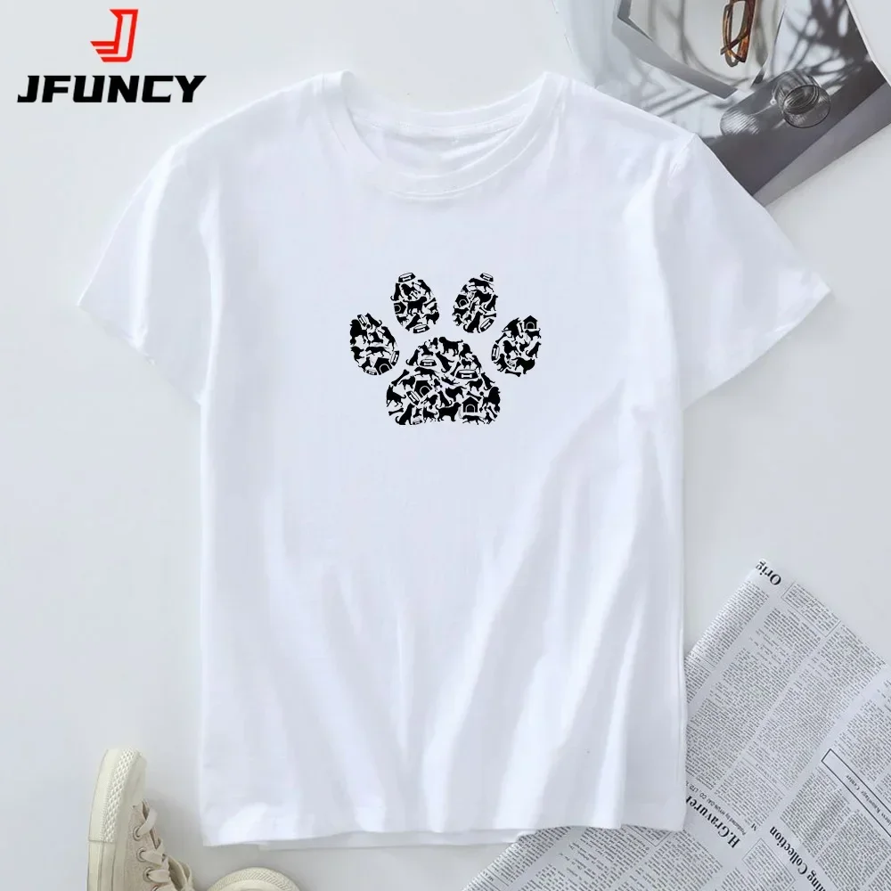 T-shirt da donna taglie forti T-shirt a maniche corte 100% cotone Top estivi Abbigliamento donna T-shirt femminile T-shirt grafiche