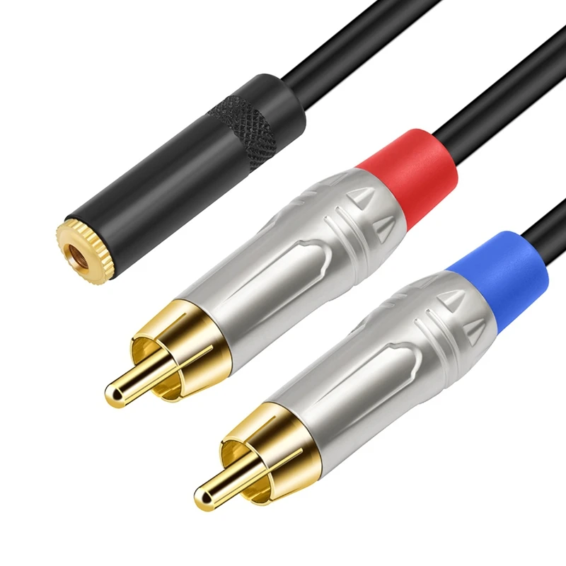 3.5Mm To 2RCA Sound Cable Female To Male Y 2RCA Splitter 3.5Mm Adapter For Phone Home Theater Amplifiers Speaker Stereo