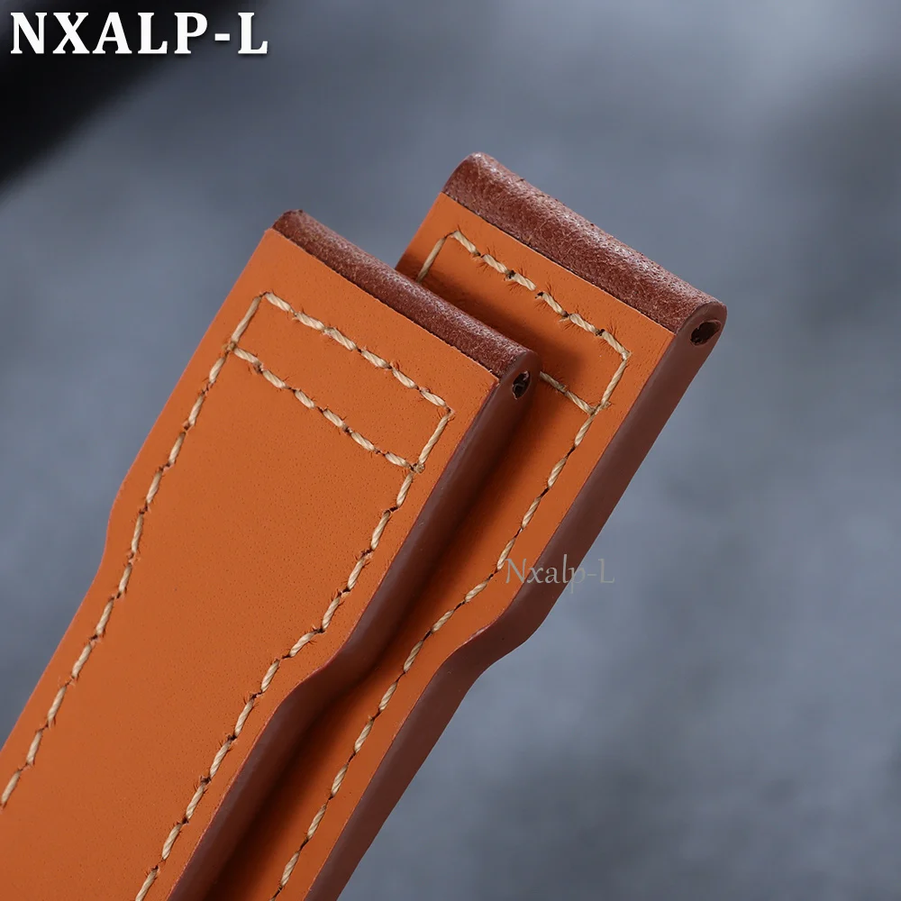 20mm 21mm 22mm Uhrenarmband aus Rindsleder für IWC Pilot Portugieser, genähtes Lederarmband, Herren- und Damen-Sportarmband, Zubehör – Detail 8