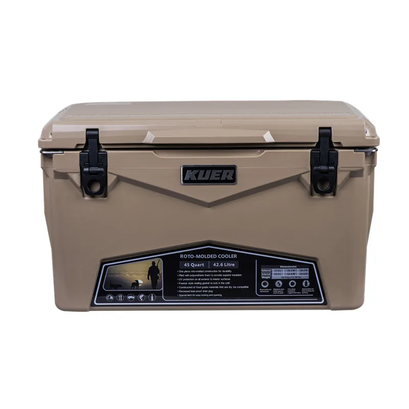 45L insulated custom roto molded LLDPE ice cooler box for summer