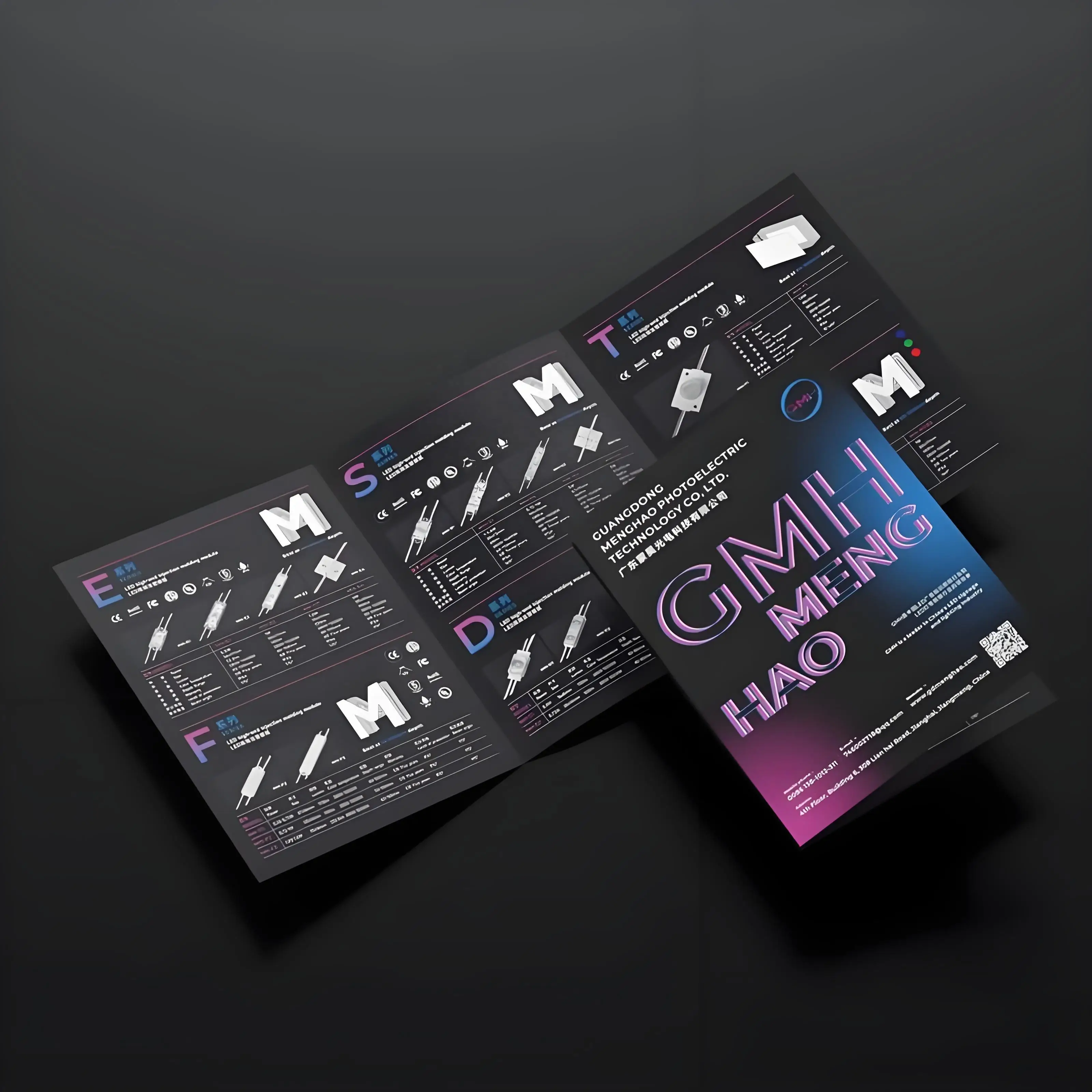 Custom Tri-Fold Brochures 30pcs, A5 21x14 cm Glossy Paper Printing for Restaurant Menu & Business