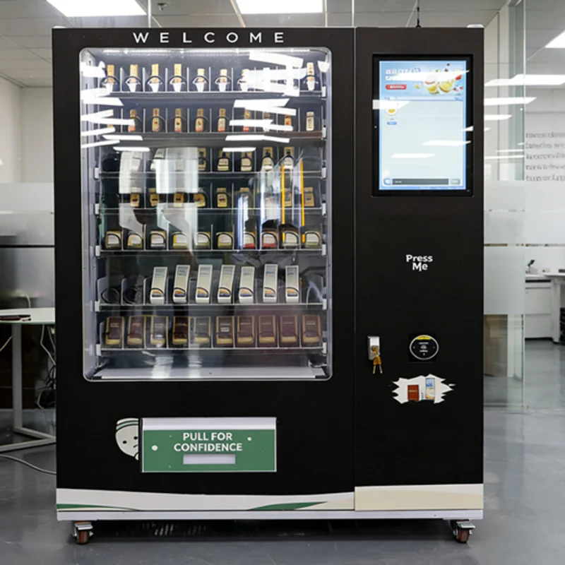Perfume Vending Machine With Lcd Display Freestanding Base Network Data Uploading for Train Station Fragrance Self Selling Kiosk