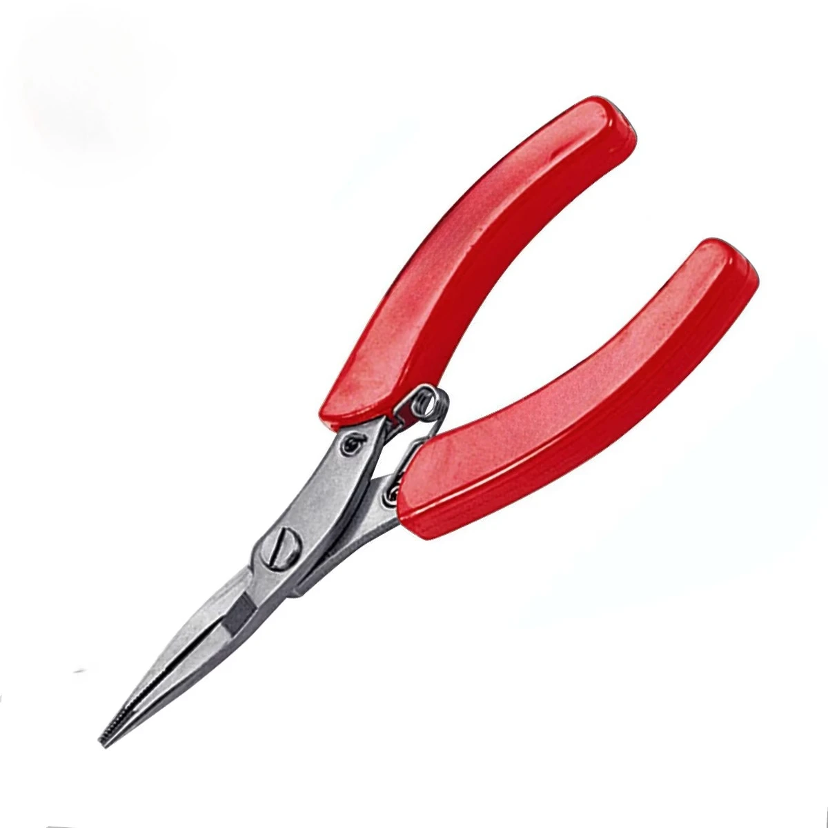 

Japanese Stainless Steel 420J2 Metric Bent Nose Plier Serrated Jaw PVC Comfort Handle Industrial Grade OEM Customizable