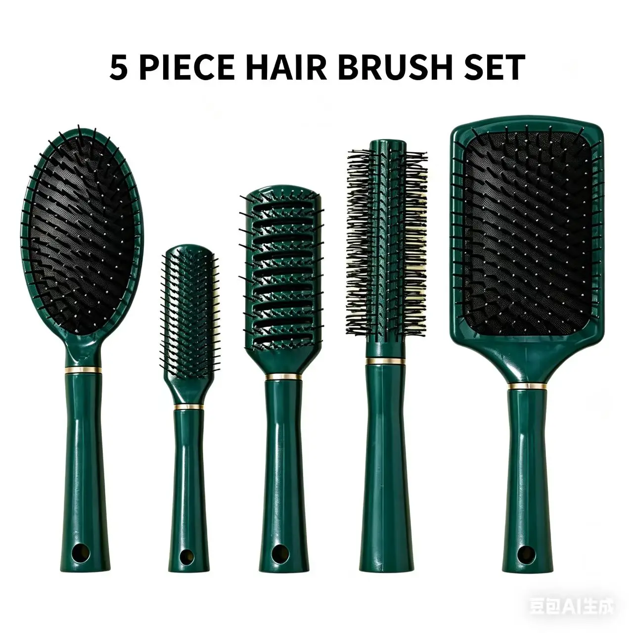 

5-Piece Hair Styling Tool Set | Roller • Volumizing • Curling • Massage • Oval Combs Professional Hair Styling Tool Set | Ideal