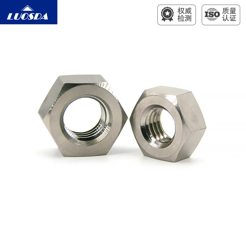 TA2 Pure Titanium Hex Nut DIN934 M2 M3 M4 M5 M6 M8 Corrosion Resistant Metric Thread Fastener Hardware