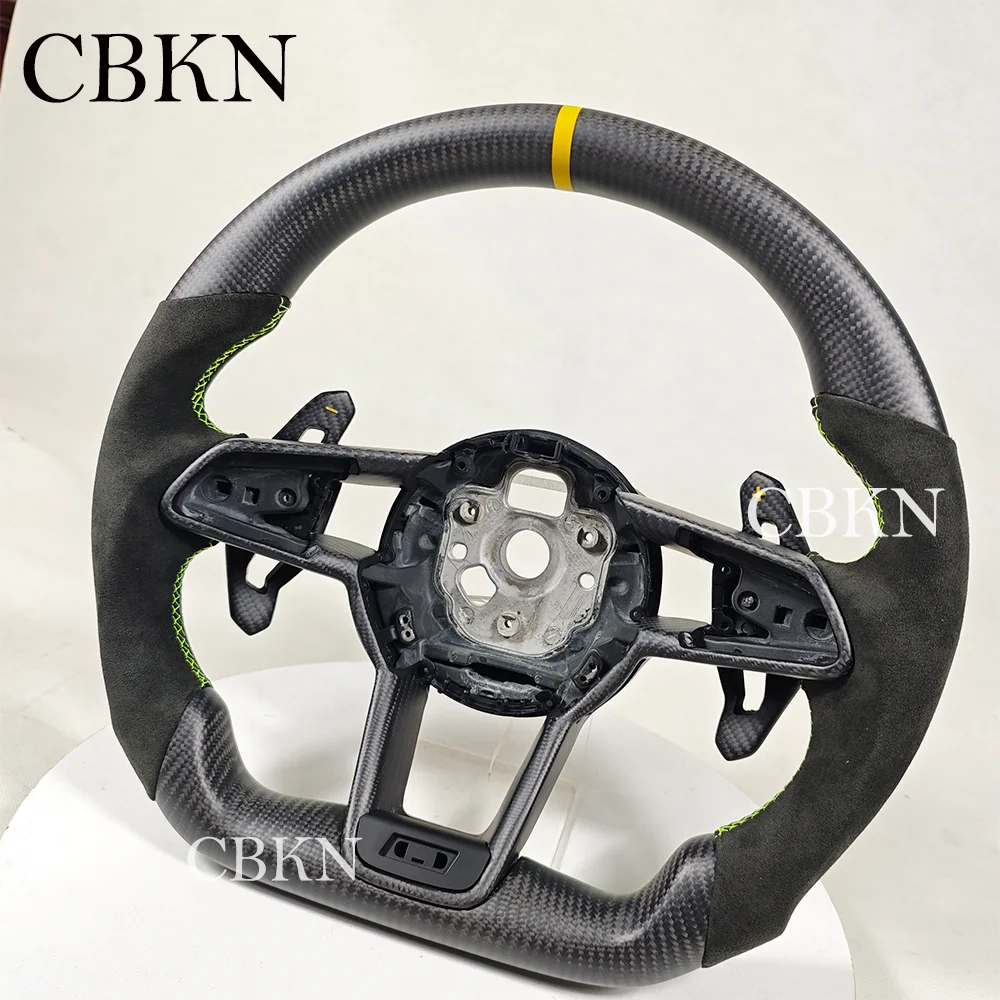 Matte 3K Carbon Fiber Steering Wheel for Audi TT RS R8 MK3 2016-2023  8S 42 Chassis Direct Fit and F1 Style