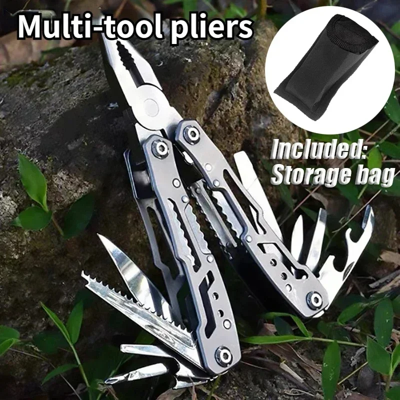 

Outdoor Multitool Camping Portable Stainless Steel Edc Folding Multifunction Tools Emergency Survival Knife Pliers