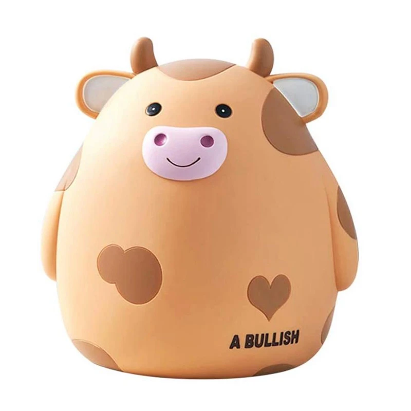 FULL-Piggy Bank,น่ารักวัวเงินBankสําหรับชายและหญิง,เด็กShatterproof Coin Bank,วันเกิดที่ดีที่สุดสําหรับเด็ก