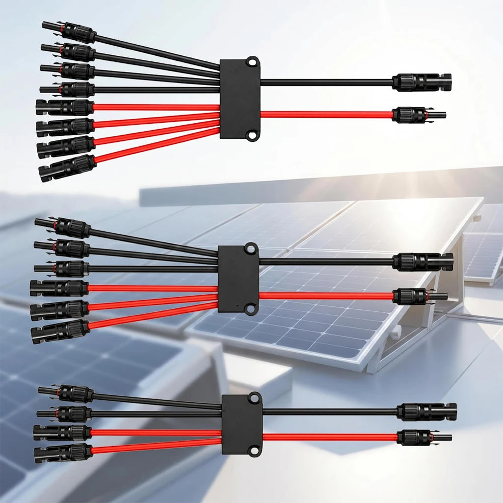 2 to 4/6/8 Y Branch P Solar Connectors for Solar Panels,Tool-Free Connectors 10awg, Solar Panel Splitter,for boat and RV