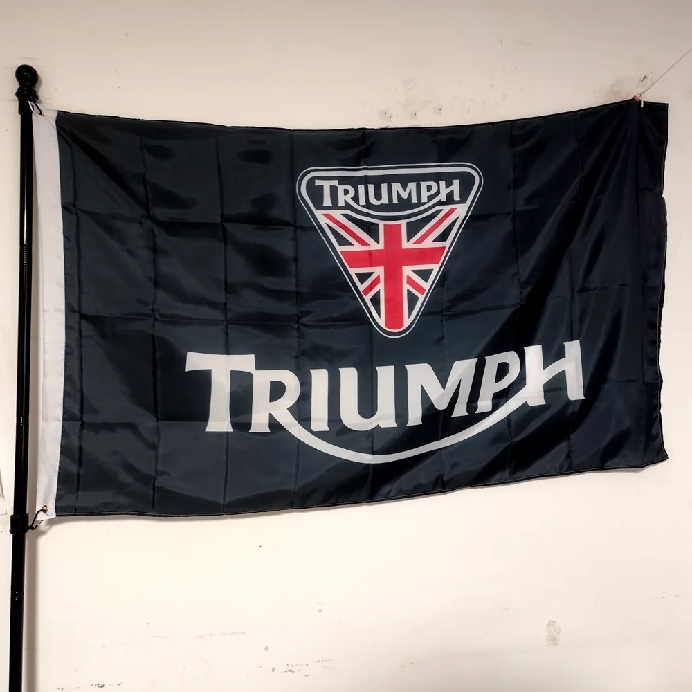 Racing Motorcycle Flag, Triumph Banner, Indoor and Outdoor for Celebration, 90x150cm, Polyester Hanging