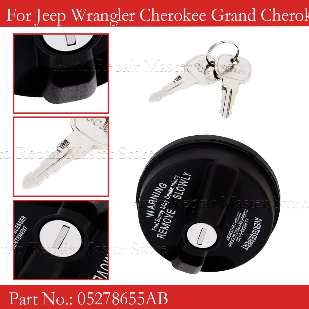 

Крышка топливного бака с ключом для Jeep Wrangler Cherokee Grand Cheroke Dodge Challenger Ram 05278655AB