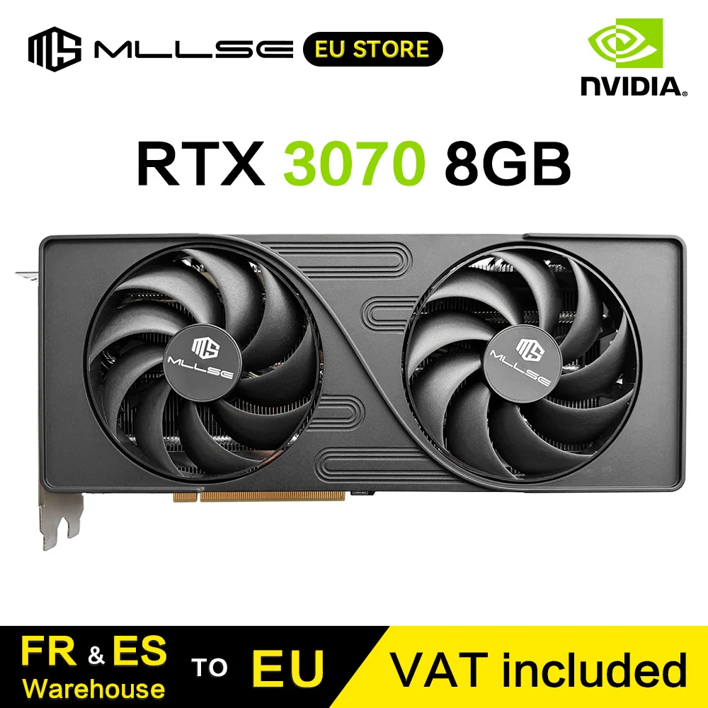 Carte graphique de jeu MLLSE RTX 3070 8 Go, 8+8 broches GDDR6 256 bits PCI-E 4.0 NVIDIA Geforce GPU rtx 3070 8 Go