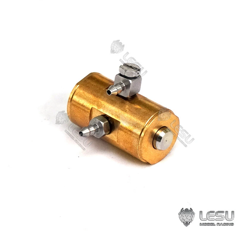 LESU Simulation Brass Hydraulic Cylinder Heavy Engineering Excavator Arm Quick Removal Hydraulic Parts Excavator Model Y-1542
