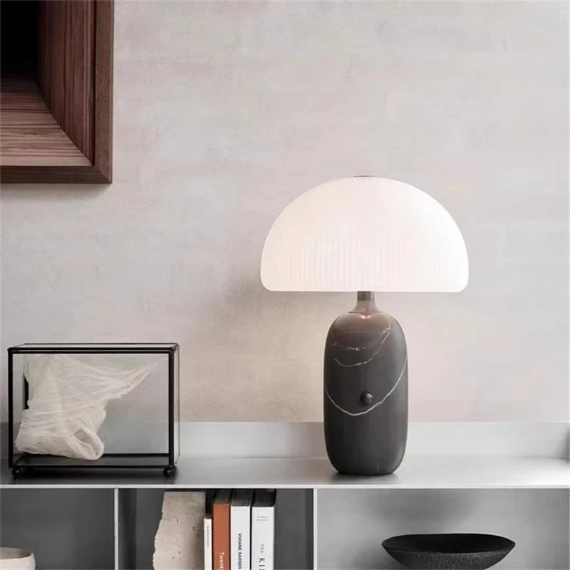 Modern Minimalist Creative Marble Table Lamp American Hotel Bedroom Living Room Desk Bedside Tablee Decorative Lighting Fixtures