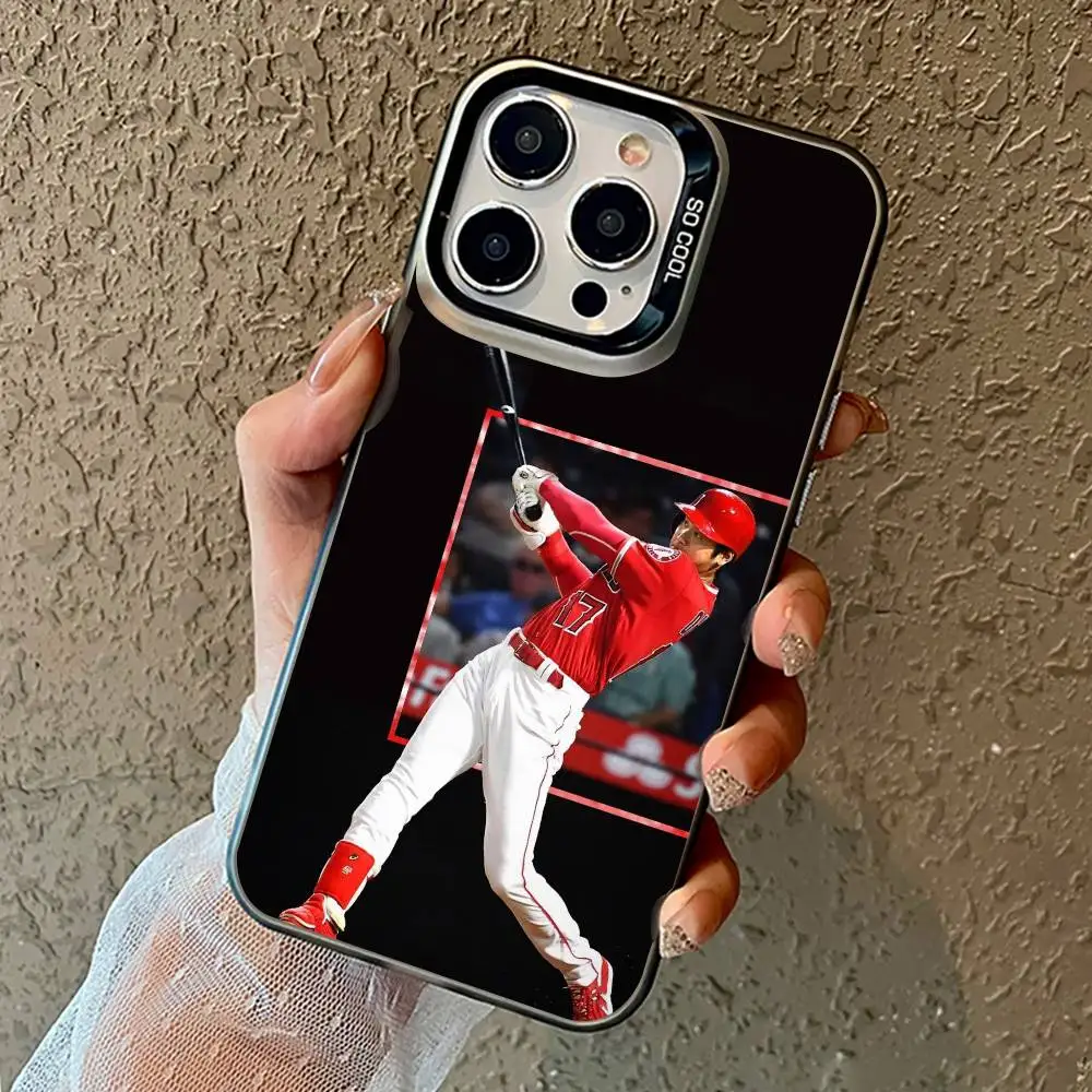 Baseball player S-Shohei Ohtani Phone Case For iPhone17,16,15,14,13,12,11 Pro Max Blcak Matte Shockproof Cover