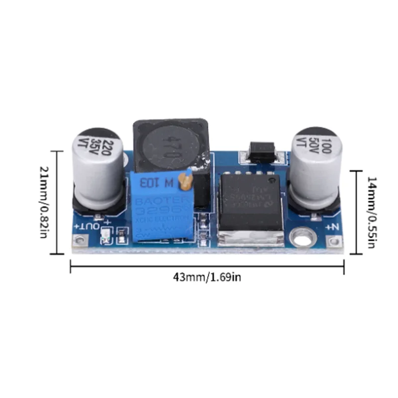 10PCS LM2596 DC-DC Step-down Modulo di Alimentazione 3A Modulo Step-down Regolabile LM2596 Regolatore di Tensione Buck Converter