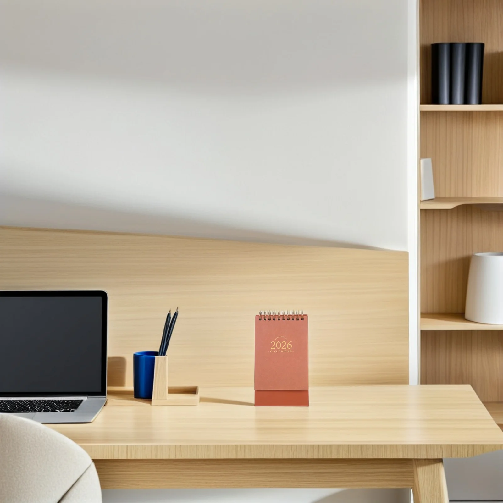 

2025.9-2026.12 2026 Desk Calendar Small Minimalist Standing Flip Twin-Wire Binding Monthly Planner Office Home School