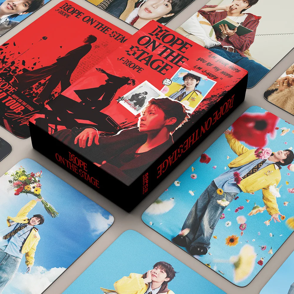 55Pcs/Set Kpop Hope on the Stage Lomo Card New Ablum HD Photo Print Pictures Postcards Photocard For Fans Collection Gifts