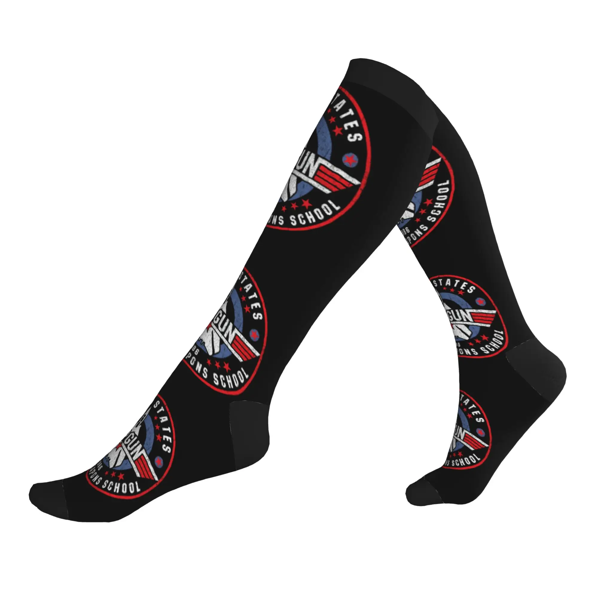 Top Gun Maverick Men Women Sports Compression Socks Unisex Novelty Fighter Weapons Worn Spring Summer Autumn Winter Dress Socks