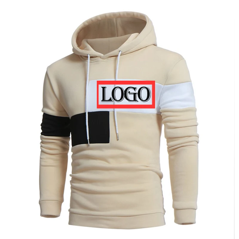 Custom Logo Men Tracksuit Brand Patchwork Hoodies and Jogger Pants 2Pieces Set Spring Autumn Fashion Streetwear Male Outfits 3XL