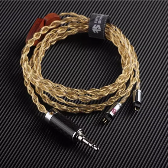 FiftyStrings الذهب القرش أحادي البلورية الفضة OCC الفضة الاسترليني مطلية بالذهب سماعة ترقية كابل 0.78 مللي متر MMCX خط