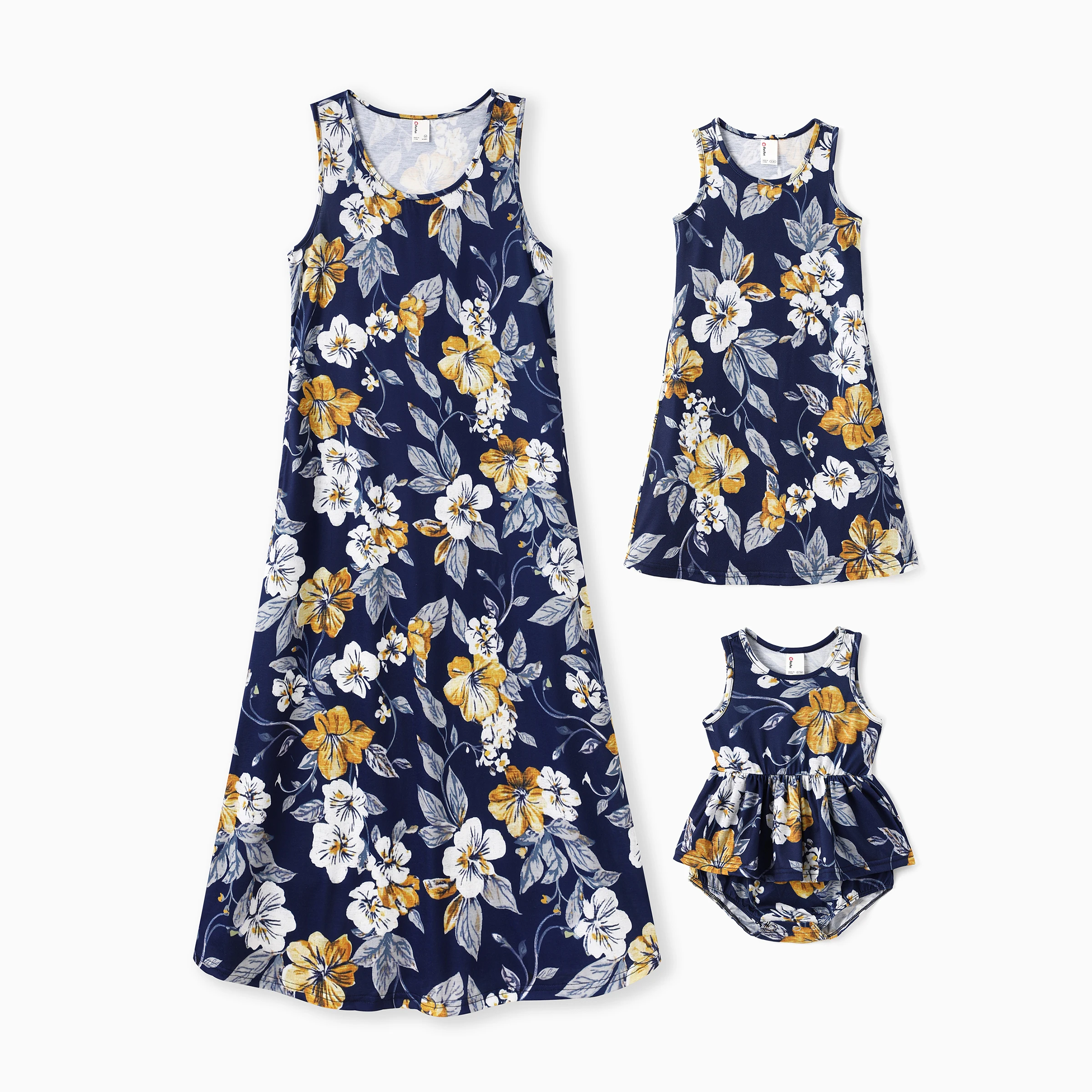 

PatPat Matching Family Floral Print Sleeveless Dress for Mommy and Me