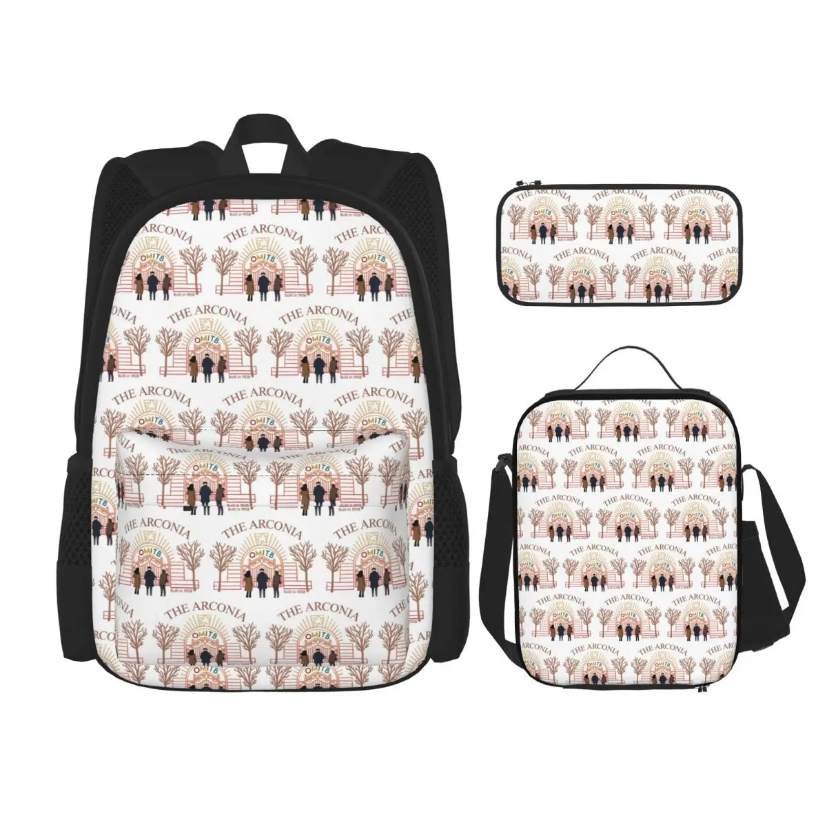 

The Arconia Only Murders In The Building 1908 Backpacks Children Bookbag School Bags Rucksack Lunch Bag Pen Bag Three-Piece Set