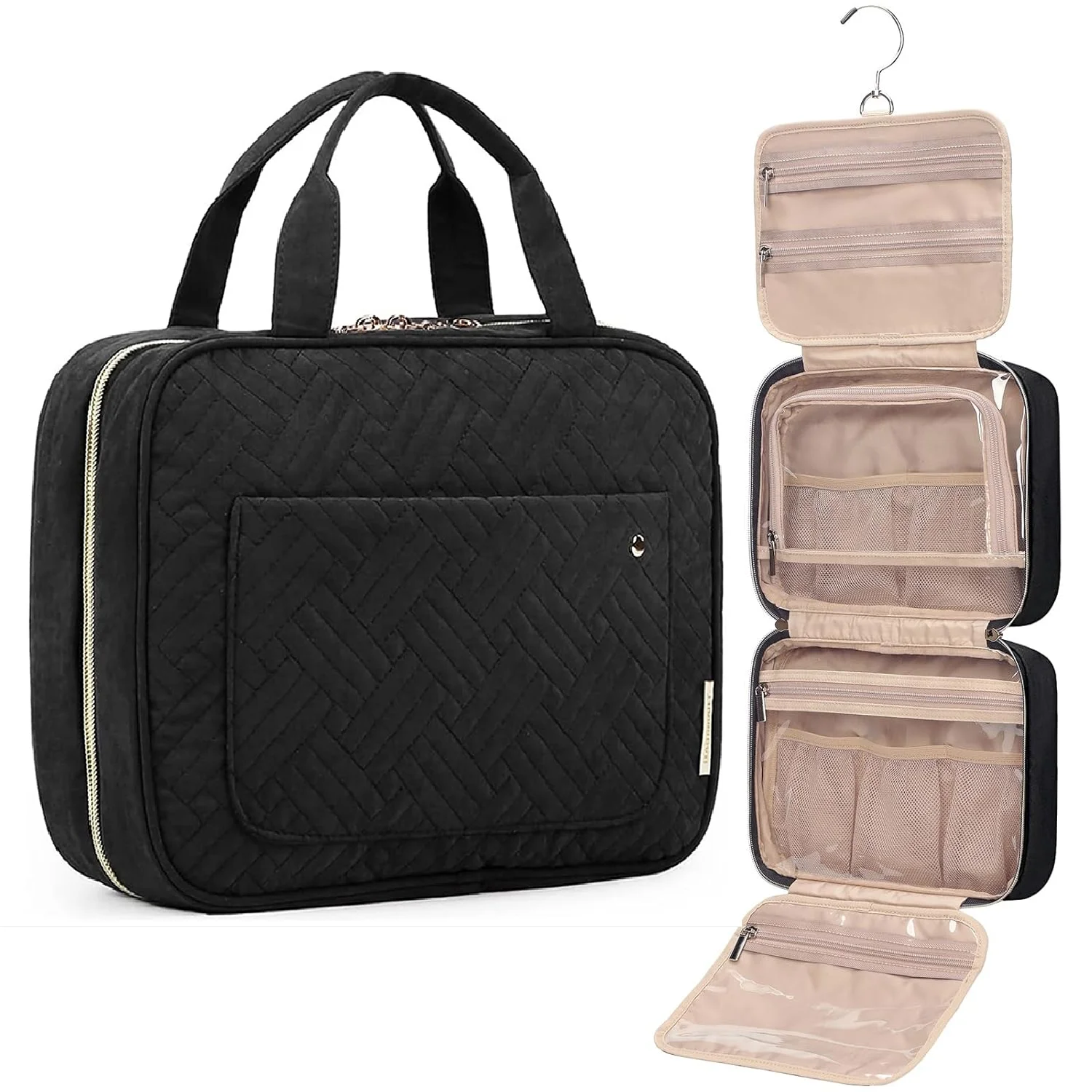 

Дорожная косметичка с подвесным крючком, большая водонепроницаемая косметичка для женщин и мужчин, дорожные аксессуары, косметический органайзер