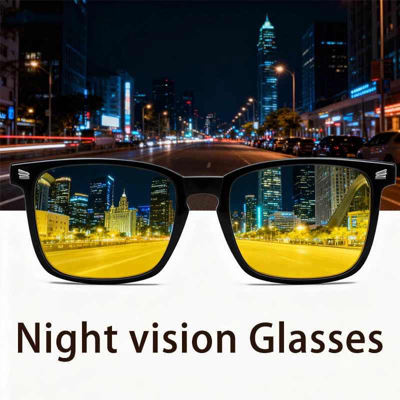 

Vintage Night Vision Anti Blue Light Square Glasses Men Women 2025 Luxury Brand Retro Computer Gaming Outdoor Goggle Eyeglasses
