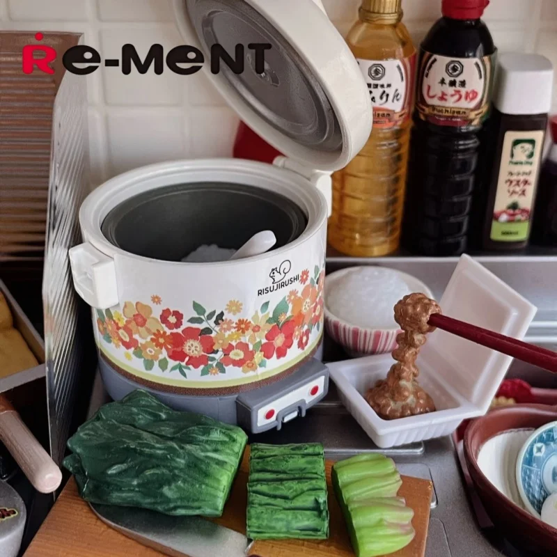 Re Ment Blind Box 8 Types Miniature Showa Kitchen Home Cooked Meals Food Playset Scene Ornaments Collectible Dollhouse Decor
