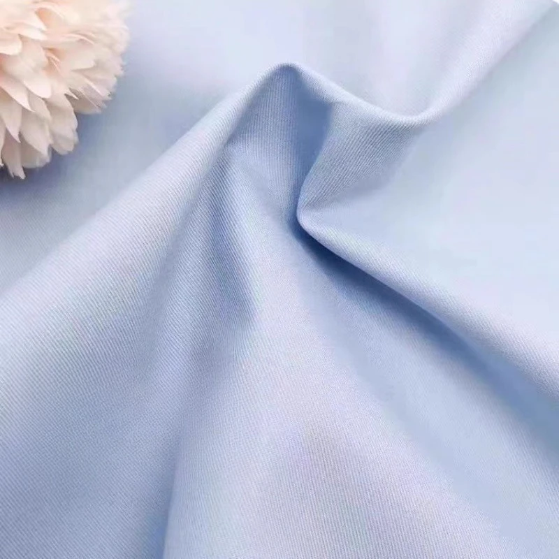

Twill Lyocell Cotton Sand Washed Pure Cotton Fabric Solid Color Shirt Non Elastic Dress Pants Fashionable Clothing Fabric