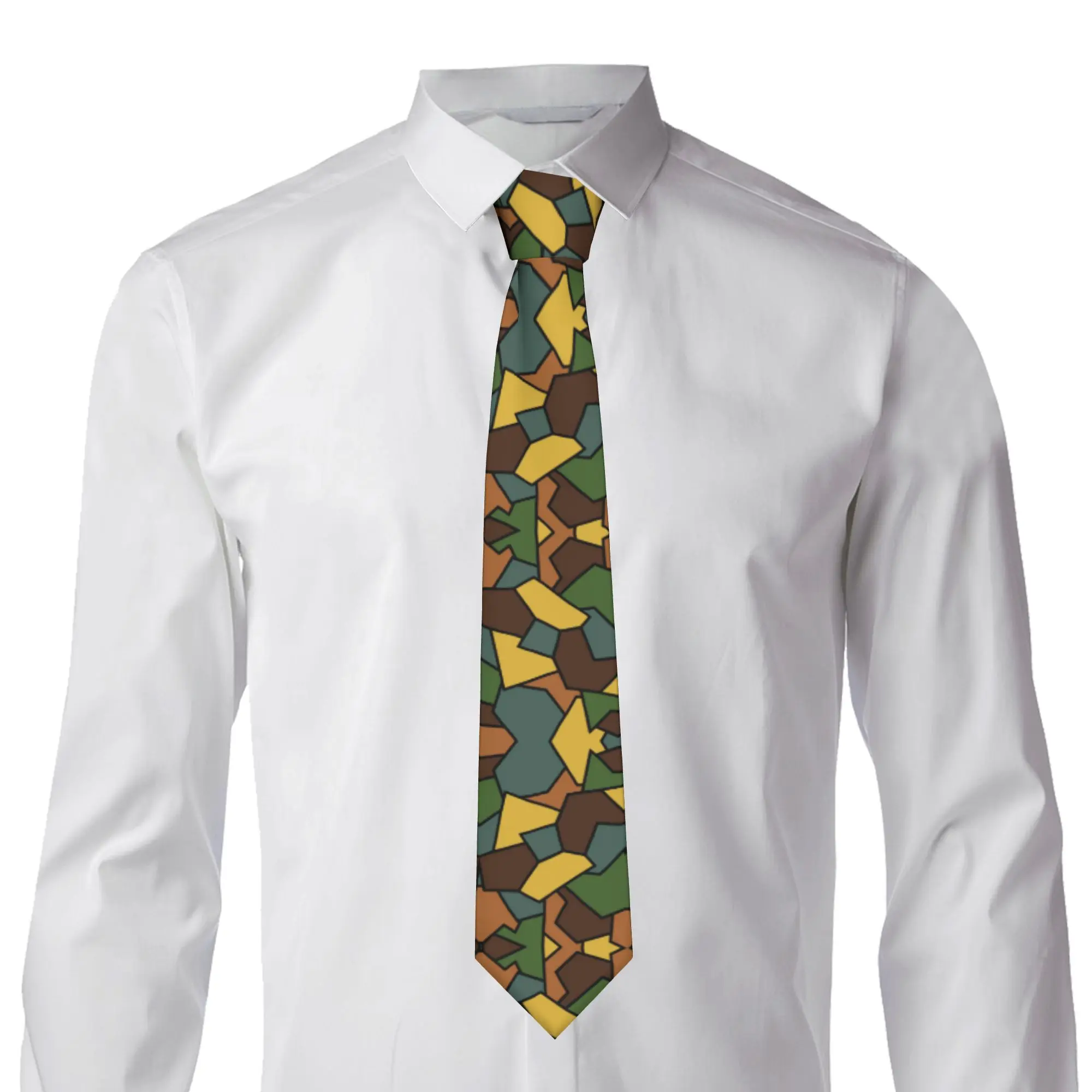 Classic German Camouflage camo Ties for Business Personalized Men Multicam Military Necktie