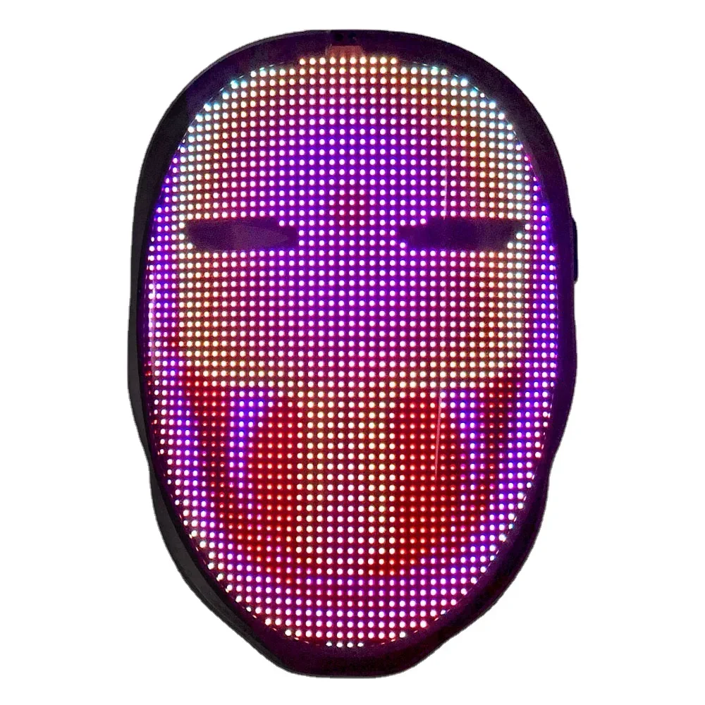 Face Transforming LED Mask App Controlled  Programmable LED Halloween Mask Digital Luminous Mask for Adults