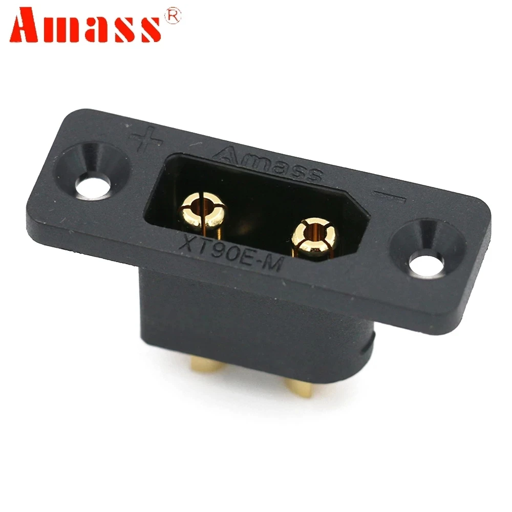 10/20/50/100PCS Amass Black XT90E-M spina della batteria connettore maschio placcato oro parti di collegamento fai da te per accessori per droni da