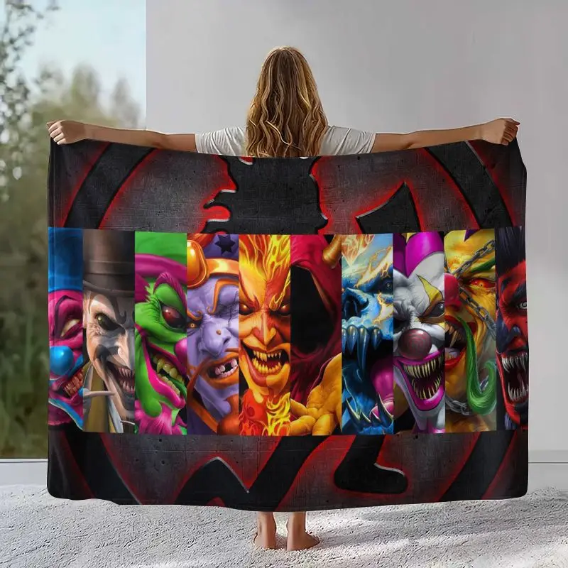 ICP Rap Metal Insane Clown Posse Juggalo Flannel Blanket,Ultra Soft Warm Plush Throw for Home Bedroom Bed Sofa Camping Picnic view 2