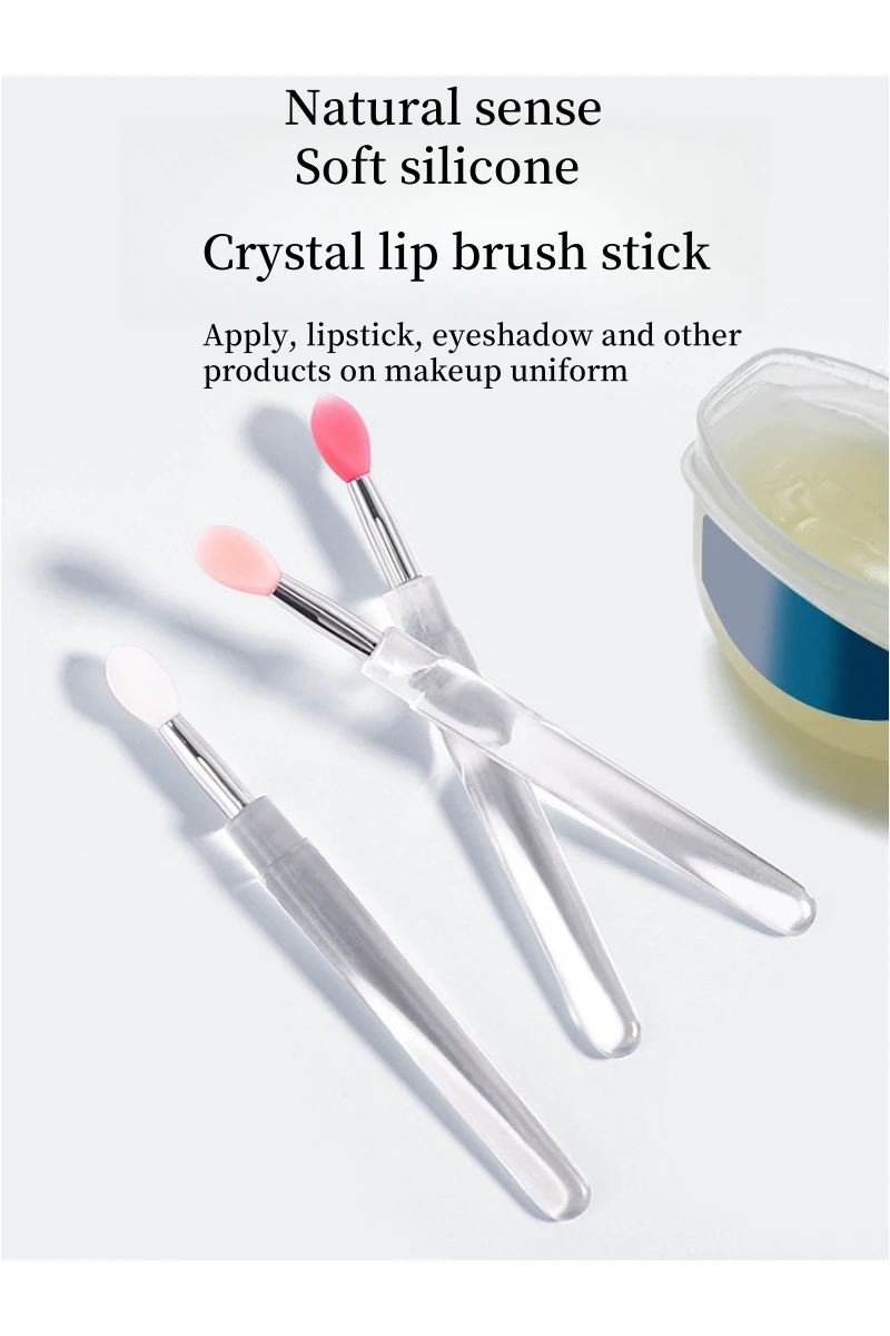 Silikon-Lippenpinsel mit Deckel, Mini, professionell, tragbar, Lippenmaskenpinsel, Lippenstift, Lidschattenpinsel, verschmierter Lippenstiftpinsel – Detail 3