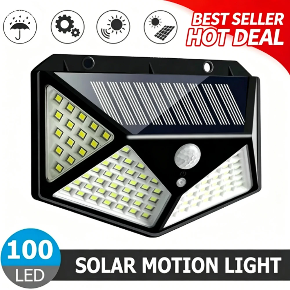 Multifunctional Solar Lamp Outdoor Waterproof LED Light with Motion Sensor Garden Decoration Sunlight Powered Spotlight
