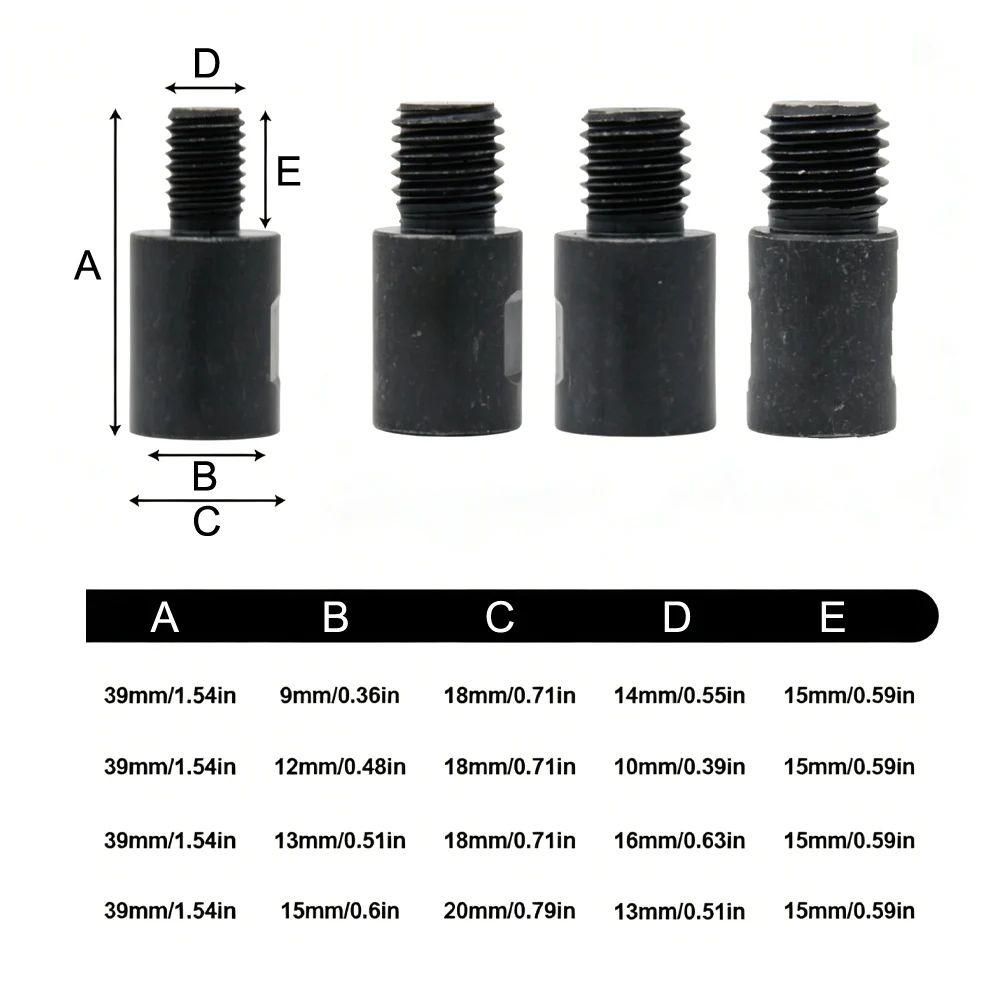 Angle Grinder Shaft Adapter with 10mm 14mm 5/8-11 Thread Compatibility for Backer Plate Drill Bits Polishing Pads Mounting